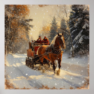 Póster Afiche de la época de los navidades