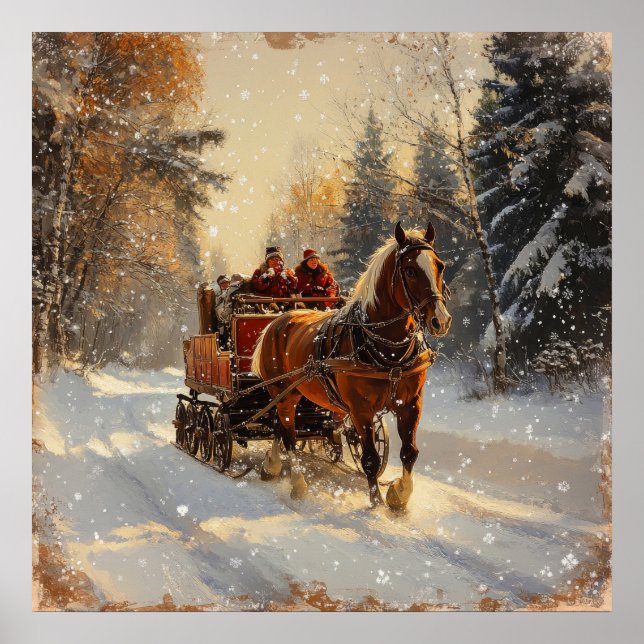 Póster Afiche de la época de los navidades (Frente)