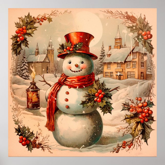 Póster Afiche de la época de los navidades (Frente)