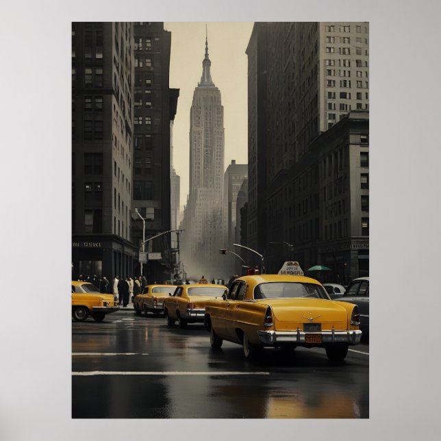 Póster Afiche de la época de Nueva York (Frente)