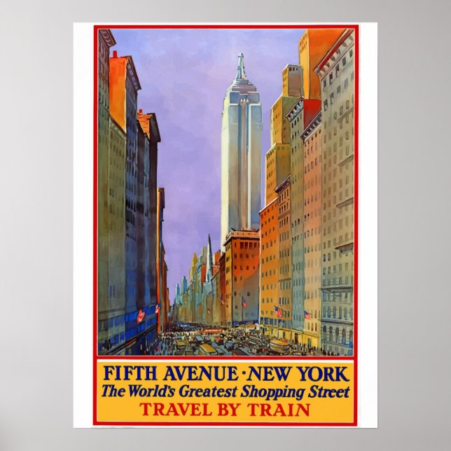Póster Afiche de la época de Nueva York (Frente)