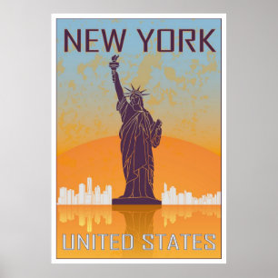 Póster Afiche de la época de Nueva York