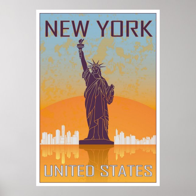 Póster Afiche de la época de Nueva York (Frente)