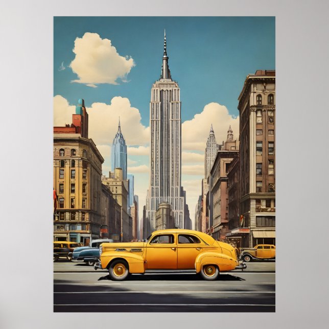 Póster Afiche de la época de Nueva York (Frente)