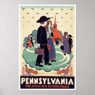 Póster Afiche de la época de Pensilvania