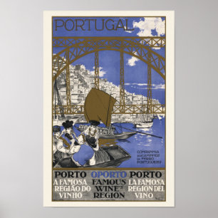 Póster Afiche de la época de Portugal