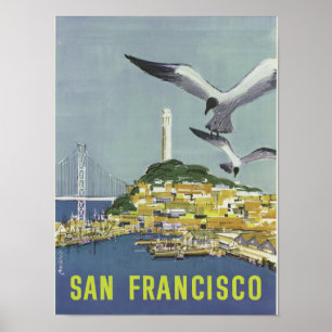 Póster Afiche de la época de San Francisco