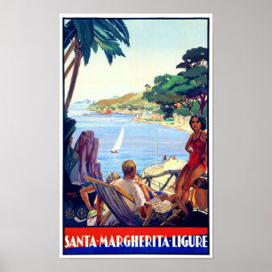 Póster Afiche de la época de Santa Margherita Ligure rest