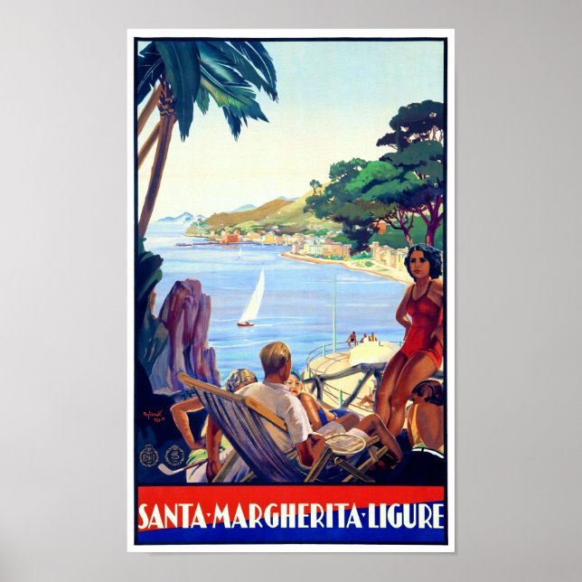 Póster Afiche de la época de Santa Margherita Ligure rest (Frente)