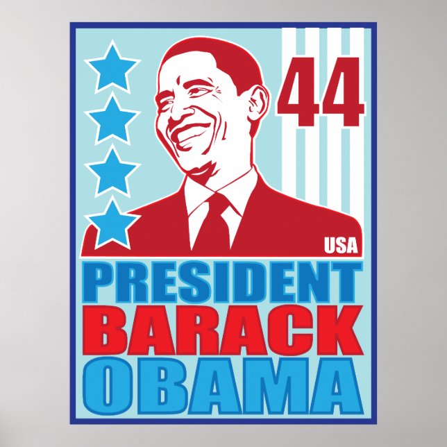 Póster Afiche de la época del presidente Obama (Frente)