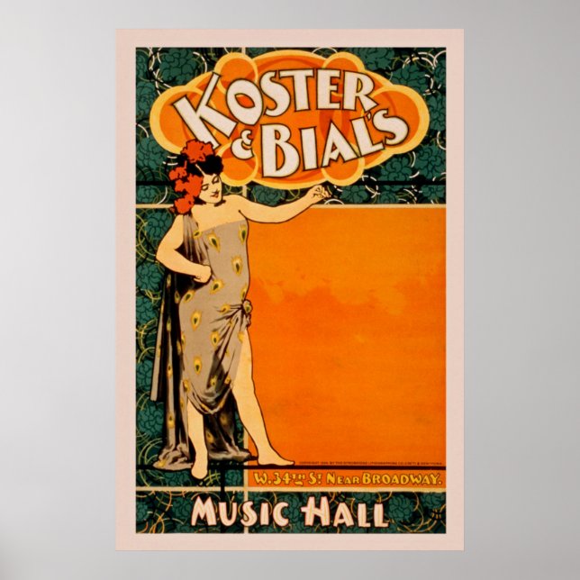 Póster Afiche de la época del salón de música (Frente)