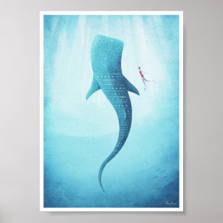 Póster Afiche de la época del tiburón ballena