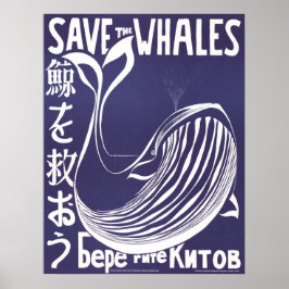 Póster Afiche de la época: Salven a las ballenas (1973)