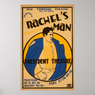 Póster Afiche de la época WPA de Andrew Jackson Drama 193