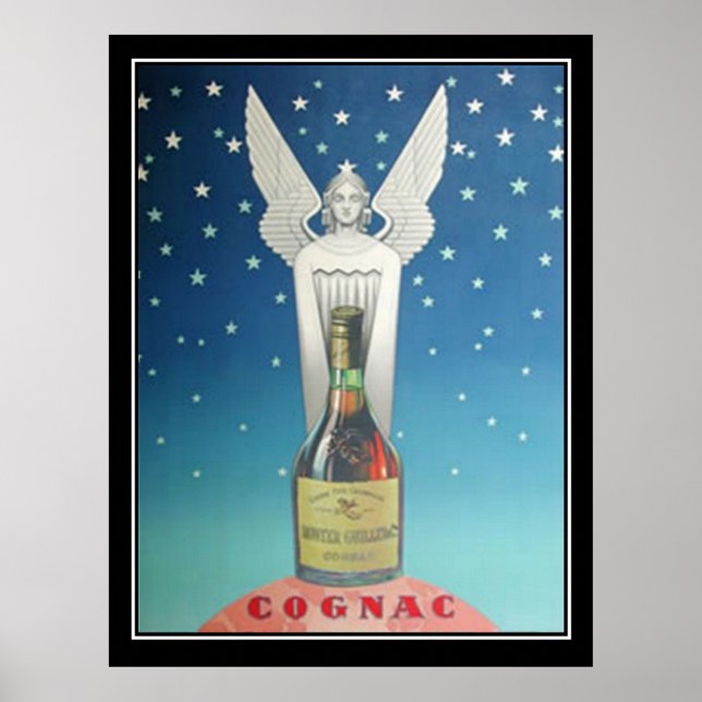 Póster Afiche de la estatua y el Art Decó (Frente)
