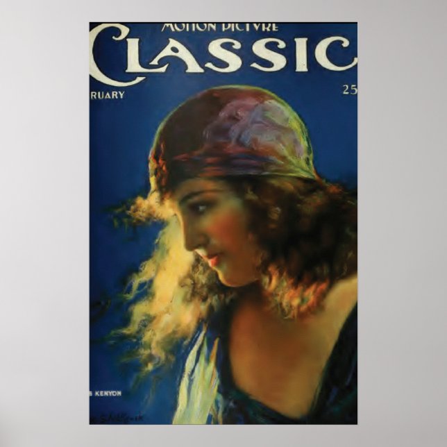 Póster Afiche de la estrella de cine silencioso Doris Ken (Frente)