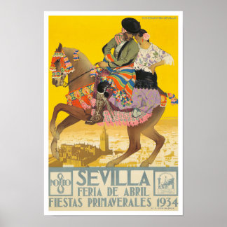 Póster Afiche de la Feria de Sevilla de 1934