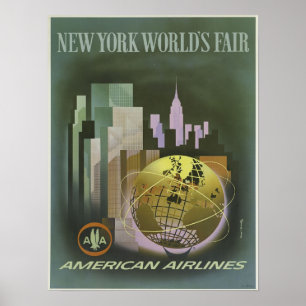 Póster Afiche de la Feria Mundial de Nueva York
