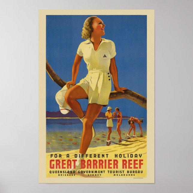Póster Afiche de la Gran Barrera de Arrecifes Australia V (Frente)