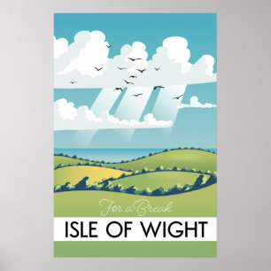 Póster afiche de la isla de viaje.
