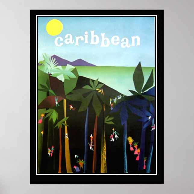Póster Afiche de la promoción del Caribe (Frente)
