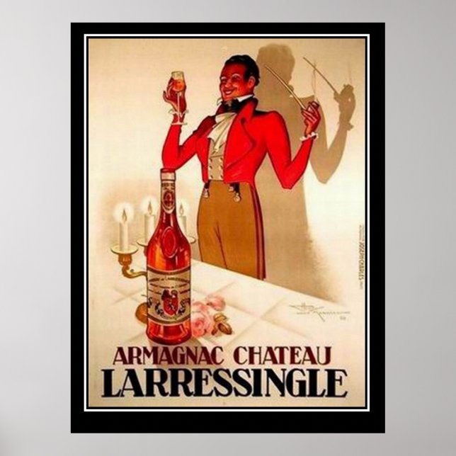 Póster Afiche de la promoción del vino en Francia (Frente)
