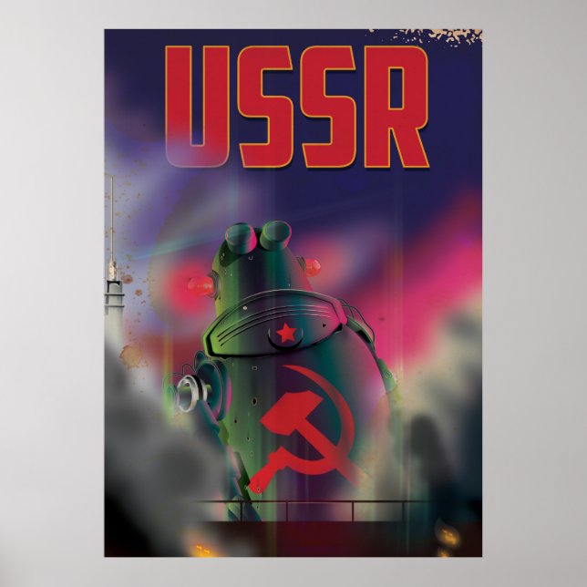 Póster Afiche de la URSS sobre viajes del personalizado r (Frente)