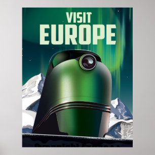 Póster Afiche de la visita de ciencia ficción a Europa