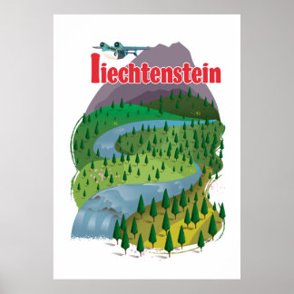 Póster afiche de liechtenstein Travel