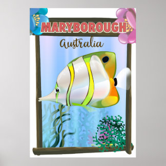Póster Afiche de Maryborough Australia Tropical Travel