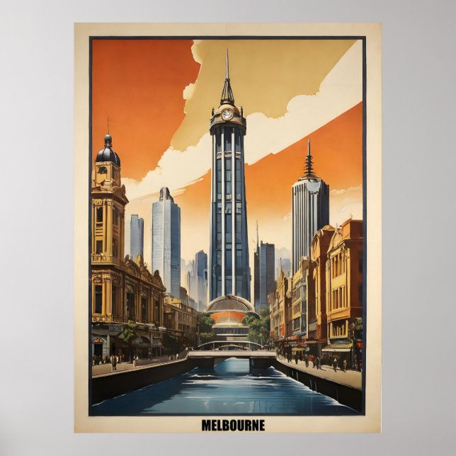 Póster Afiche de Melbourne (Frente)