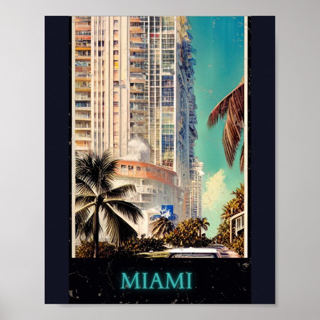 Póster Afiche de Miami (Frente)