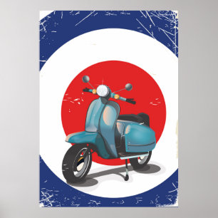 Póster Afiche de Mod Motorbike