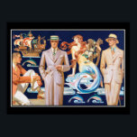 Póster Afiche de moda vintage para hombres Art Deco<br><div class="desc">Art Deco Mens Fashion Vintage Poster vintage, imagen histórica, sirvienta, recuerdo de sirena, recuerdo de turistas de época, francia, vintage de recuerdo francés, vintage de deco mens moda vintage, moda de los años 30, modelos de posadas de sirena de moda masculino, histórico, paisajístico, edificio de la ciudad, imagen de 1920,...</div>