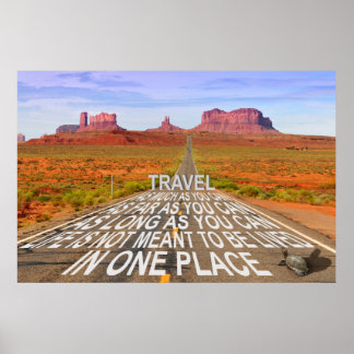 Póster Afiche de Monument Valley Travel