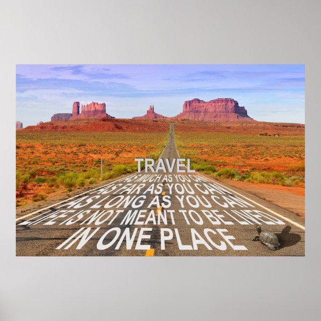 Póster Afiche de Monument Valley Travel (Frente)