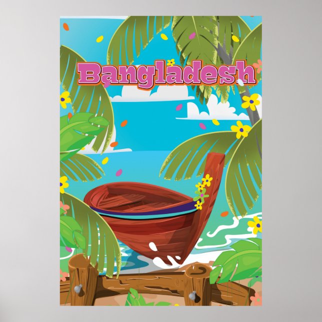 Póster Afiche de Personalizado de viajes de Bangladesh im (Frente)