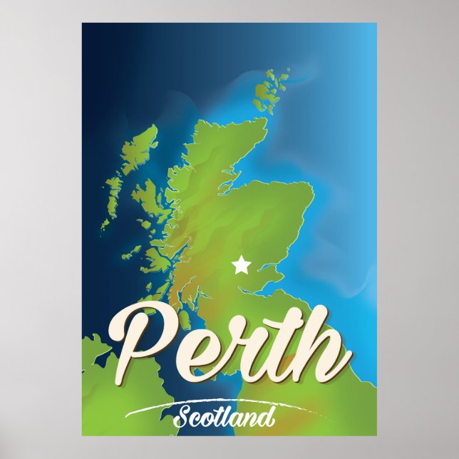 Póster Afiche de Perth Scotland Travel (Frente)