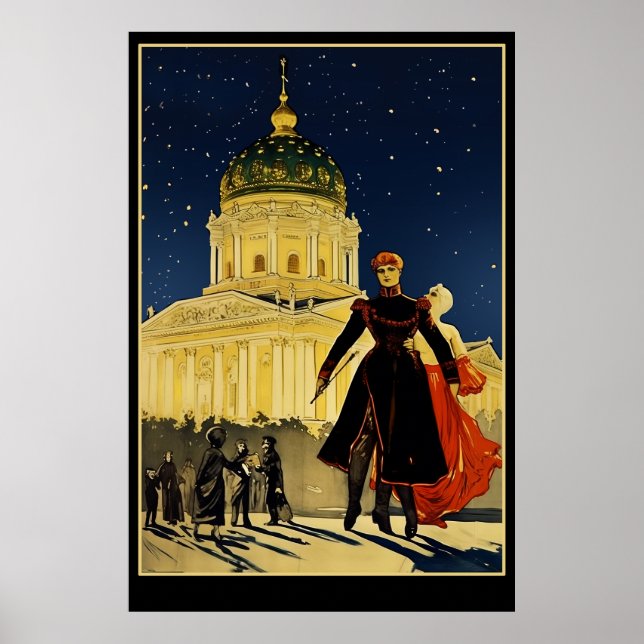 Póster Afiche de Rusia vintage (Frente)