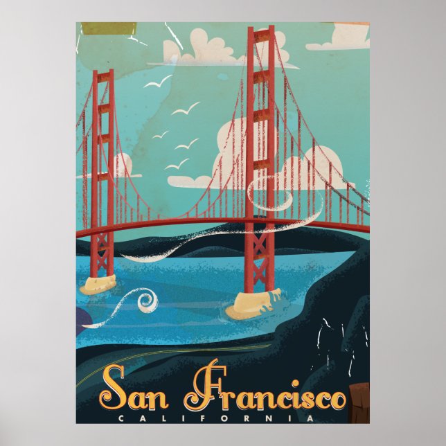 Póster Afiche de San Francisco, California Travel (Frente)