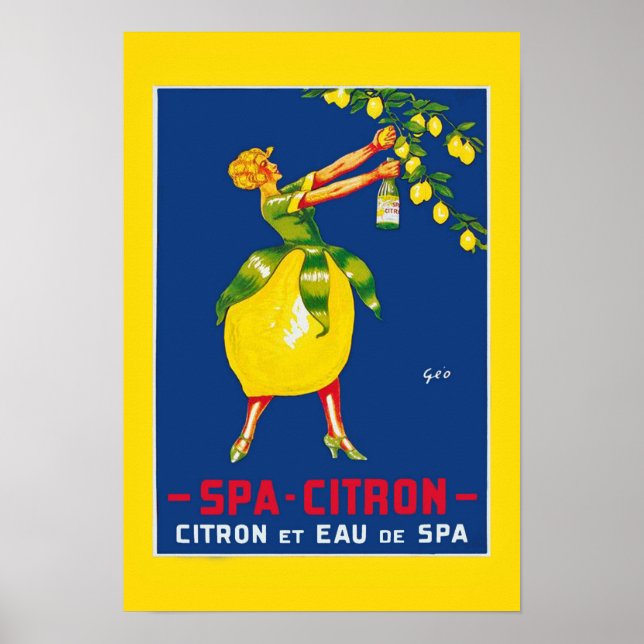 Póster Afiche de Spa Citron Vintage (Frente)