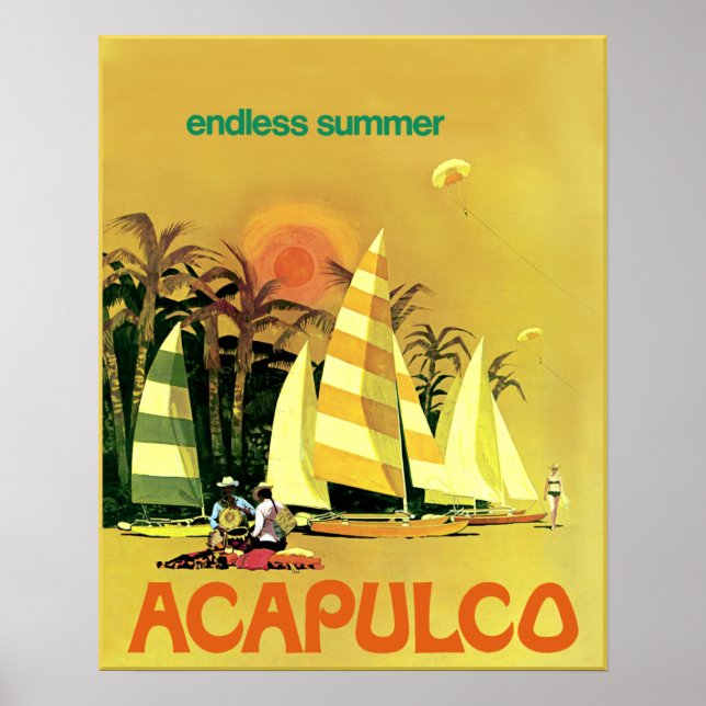 Póster Afiche de viaje de Acapulco (Frente)