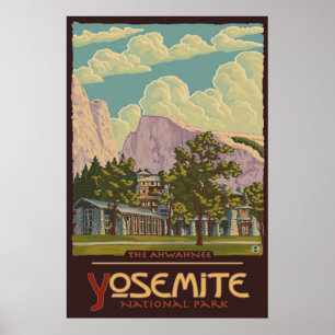 Póster Afiche de viaje de Ahwahnee Lodge - Yosemite Nat'l