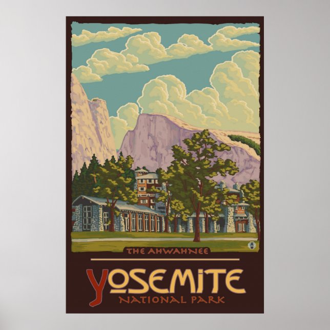 Póster Afiche de viaje de Ahwahnee Lodge - Yosemite Nat'l (Frente)