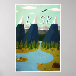 Póster Afiche de viaje de Alaska