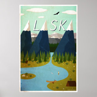 Póster Afiche de viaje de Alaska