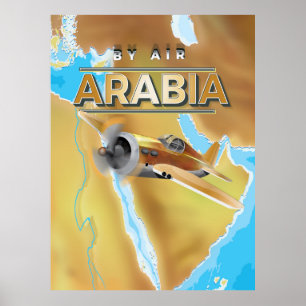 Póster Afiche de viaje de Arabia Vieja