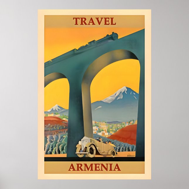 Póster Afiche de viaje de Armenia (Frente)