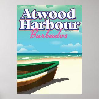 Póster Afiche de viaje de Atwood Harbour Bahamas