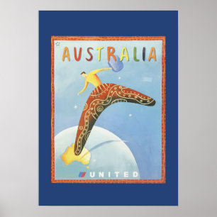 Póster Afiche de viaje de Australia